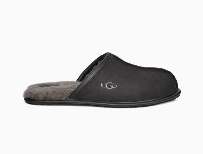 UGG Scuff Leather Slippers for Mens - Black India